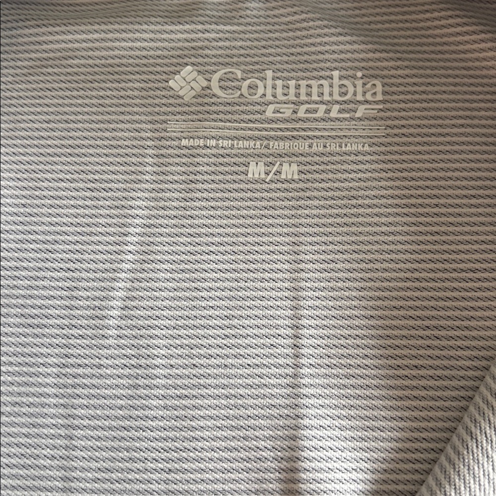 Columbia Golf Men's Striped White and Navy Blue Quarter-Zip Pullover Size M - Picture 6 of 8